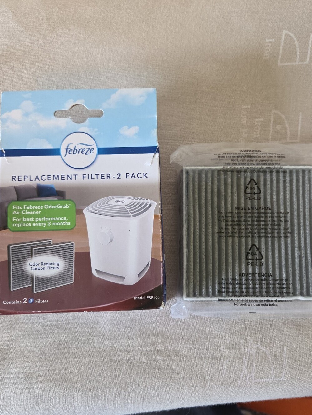 Febreze OdorGrab Replacement Filter 3 Pack Model FRF105